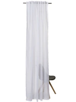 Vorhang Mit Gardinenband, Weiss -Teppiche Verkaufe Amalia Gardine verdeckteSchlaufe weiss 140x245 pla2