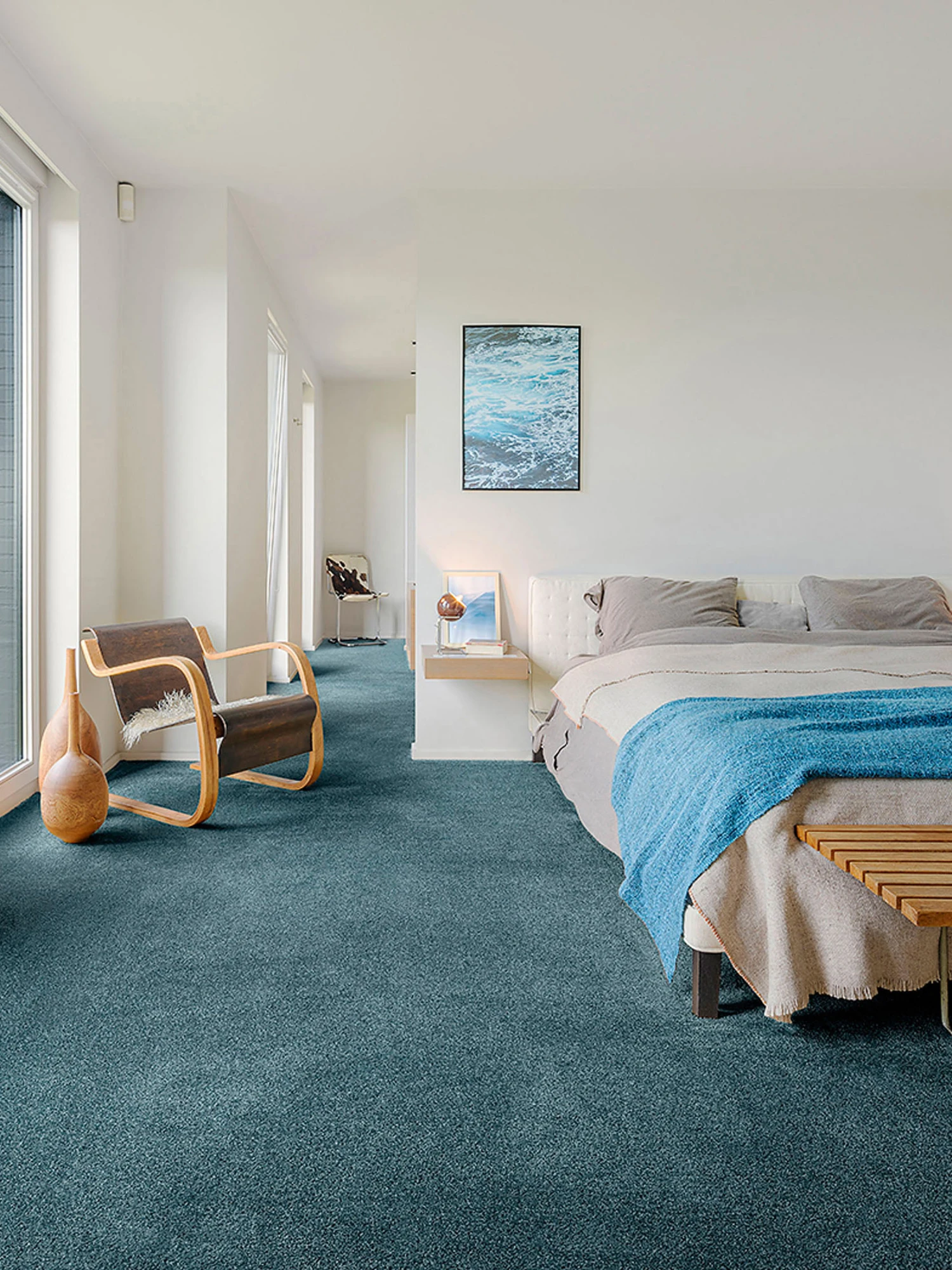 Velours-Teppichboden, Aqua 74 3 Velours-Teppichboden, Aqua 74