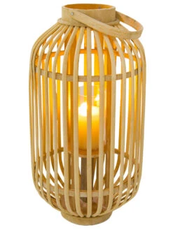 Laterne, Hellbeige -Teppiche Verkaufe BambuslichtBenny Laterne beige Hellbeige 25x25x48 per2