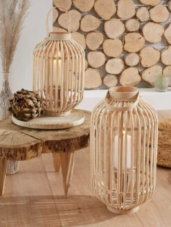 Laterne, Hellbeige -Teppiche Verkaufe BambuslichtBenny Laterne beige Hellbeige mil