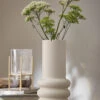 Vase, Creme -Teppiche Verkaufe Banda Vase Weiss Creme 13x13x27 mil