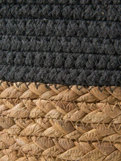 Korb, Anthrazit/Natur -Teppiche Verkaufe Bandra Korb Dunkelgrau AnthrazitNatur 30x30x26 lup3