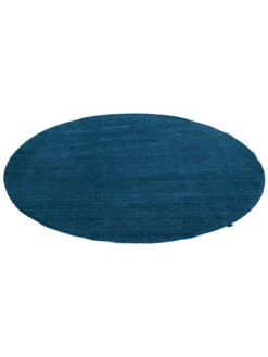 Woll-Teppich, Nachtblau -Teppiche Verkaufe Barwala Gabbehteppich blau Nachtblau 200rund fper