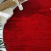 Woll-Teppich, Herbstrot 2 Woll-Teppich, Herbstrot -Teppiche Verkaufe Barwala Gabbehteppich rot Herbstrot 200rund mil