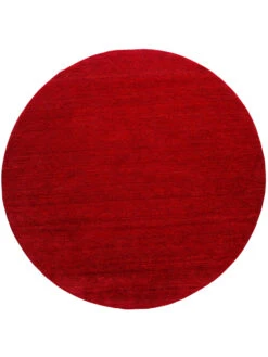 Woll-Teppich, Herbstrot -Teppiche Verkaufe Barwala Gabbehteppich rot Herbstrot 200rund pla2