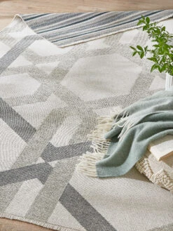 Moderner Teppich, Meeresgrün