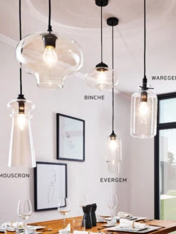 Hängeleuchte, Transparent -Teppiche Verkaufe BincheEvergemMouscronWaregem Pendelleuchten Transparent mil