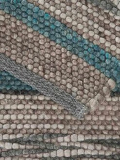 Woll-Teppich, Blue Stripes -Teppiche Verkaufe Bjerka HandwebTeppich Blau BlueStripes 170x240 wel