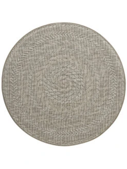 Outdoor-Teppich, Steingrau -Teppiche Verkaufe Camino Outdoor Teppich Hellgrau Steingrau 120rund pla