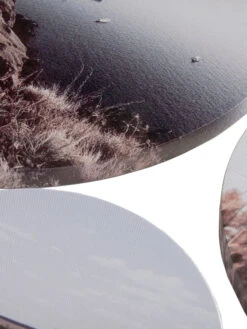 Leinwand Druck, Dunkelbeige -Teppiche Verkaufe Canvas3er Bild Natur Grau Dunkelbeige 40rund lup