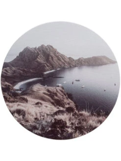 Leinwand Druck, Dunkelbeige -Teppiche Verkaufe Canvas3er Bild Natur Grau Dunkelbeige 40rund pla