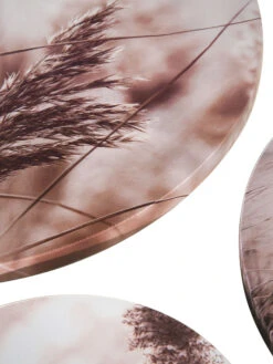 Leinwand Druck, Hellbraun -Teppiche Verkaufe Canvas3er Bild Pampas rosa Multicolor 40rund lup