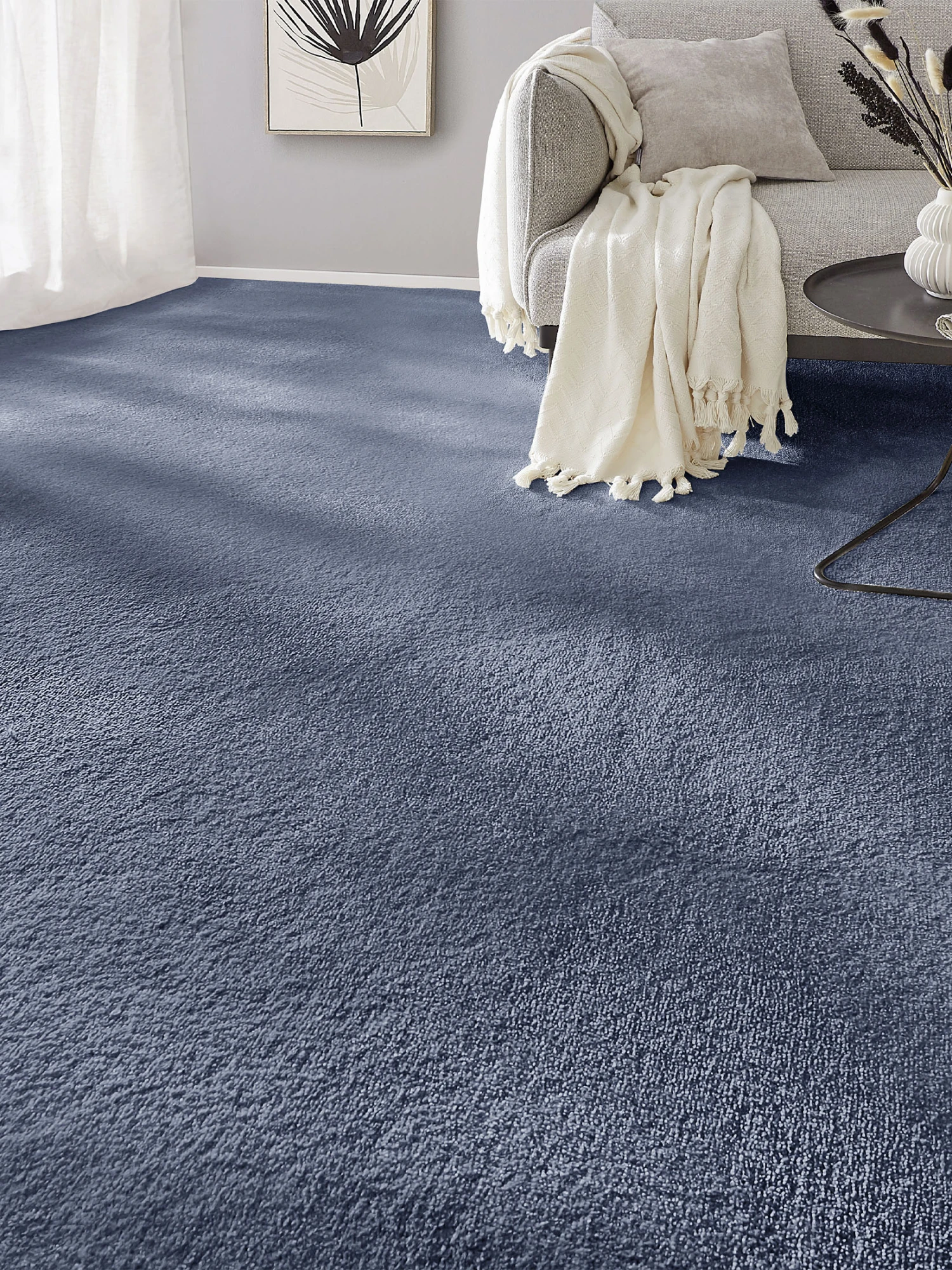 Velours-Teppichboden, Marine 74 3 Velours-Teppichboden, Marine 74