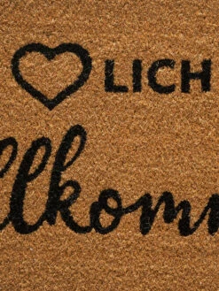 Fußmatte, Herzlich Willkommen -Teppiche Verkaufe Cochin Fussmatte Braun HerzlichWillkommen 45x75 lup