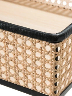 Tisch, Schwarz/Beige -Teppiche Verkaufe CoffeeTable Tisch Schwarz SchwarzBeige 30x60x50 lup2