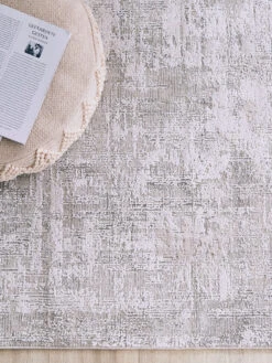 Vintage-Teppich, Mattsilber -Teppiche Verkaufe Cornhill DesignerTeppich hellgrau Mattsilber 160x230 lup2