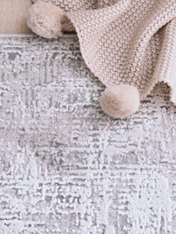 Vintage-Teppich, Mattsilber -Teppiche Verkaufe Cornhill DesignerTeppich hellgrau Mattsilber 160x230 lup3