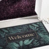Sauberlaufmatte, Forets Leaves Green -Teppiche Verkaufe Door Fussmatte Gruen ForetsLeavesGreen 50x80 mil