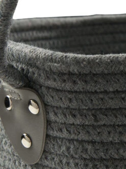 Korb, Grau/Weiss -Teppiche Verkaufe DoubleBag Korb GrauWeiss 35x35x26 lup1