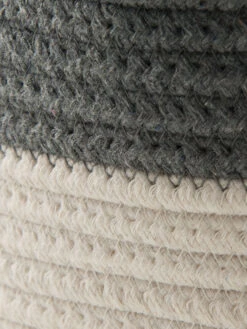 Korb, Grau/Weiss -Teppiche Verkaufe DoubleBag Korb GrauWeiss 35x35x26 lup2