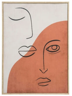 Leinwand-Druck-handbemalt, Beige/Braun -Teppiche Verkaufe Doubleface Druckgerahmt Terra BeigeBraun 50x70 pla