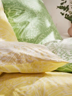 Satin-Bettwäsche, Gelb -Teppiche Verkaufe Elanora Bettwaesche Gruen Gelb 135x200 spar