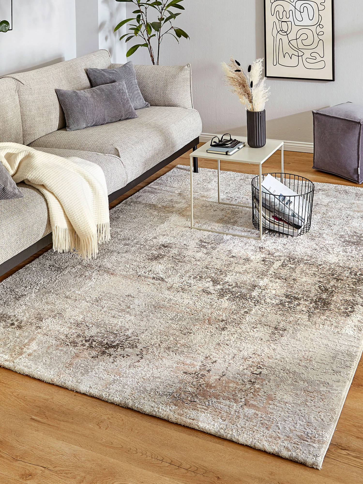 Vintage-Teppich, Vintage Braun 3 Vintage-Teppich, Vintage Braun