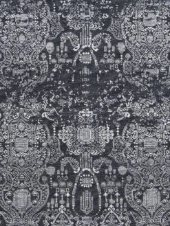 Vintage-Teppich, Quarz -Teppiche Verkaufe Escape VintageTeppich Schwarz Quarz lup