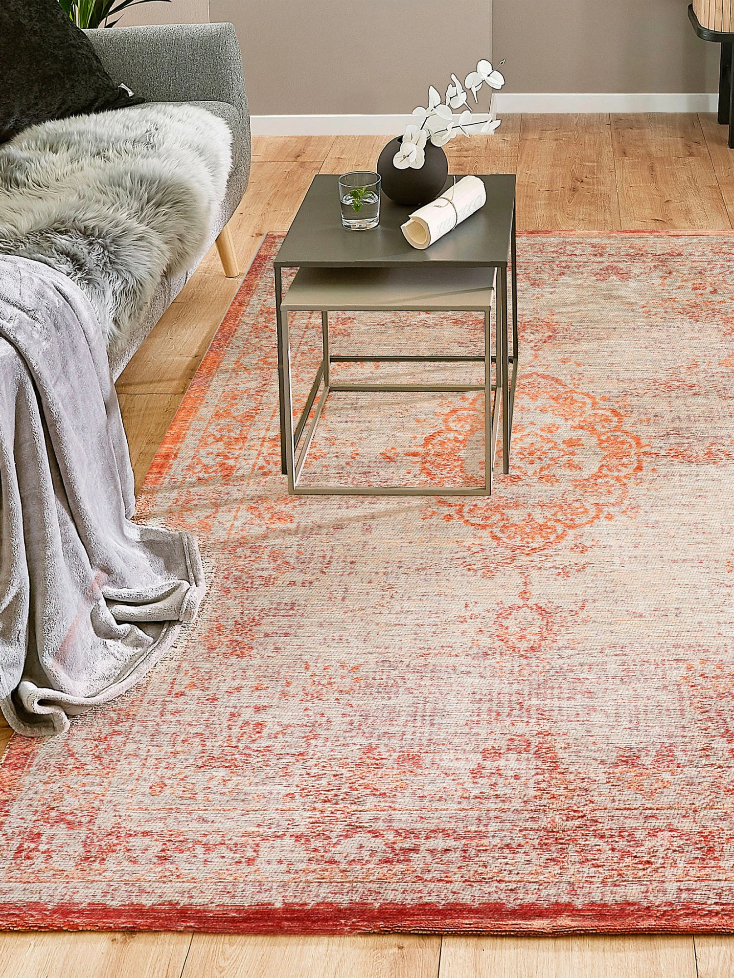 Vintage-Teppich, Bronze 3 Vintage-Teppich, Bronze