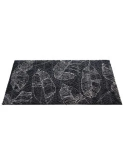 Fußmatte, Leaves Line Anthrazit -Teppiche Verkaufe Fashion FuC39Fmatte Dunkelgrau LeavesLineAnthrazit 50x80 fper
