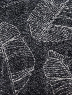 Fußmatte, Leaves Line Anthrazit -Teppiche Verkaufe Fashion FuC39Fmatte Dunkelgrau LeavesLineAnthrazit 50x80 lup
