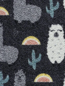 Fußmatte, Lama All Over -Teppiche Verkaufe Fashion Fussmatte grau LamaAllOver 50x80 lup