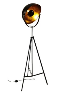 Standleuchte, Schwarz/Gold -Teppiche Verkaufe Flash Standleuchte Lampe Schwarz SchwarzGold 55x170 per