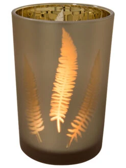 Teelichthalter, Gold -Teppiche Verkaufe GoldenLeaves Teelichthalter Gold 12x12x18 per2