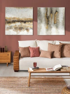 Leinwand-handgemalt, Beige