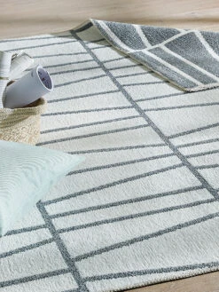 Moderner Teppich, Creme/grau