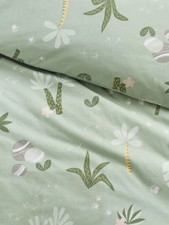 Kinderbettwäsche, Jungle Green -Teppiche Verkaufe JungleFever Bettwaesche Gruen JungleGreen 135x200 lup
