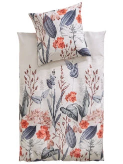 Satin-Bettwäsche, Offwhite -Teppiche Verkaufe Kalea Bettwaesche Mehrfarbig Offwhite 135x200 pla