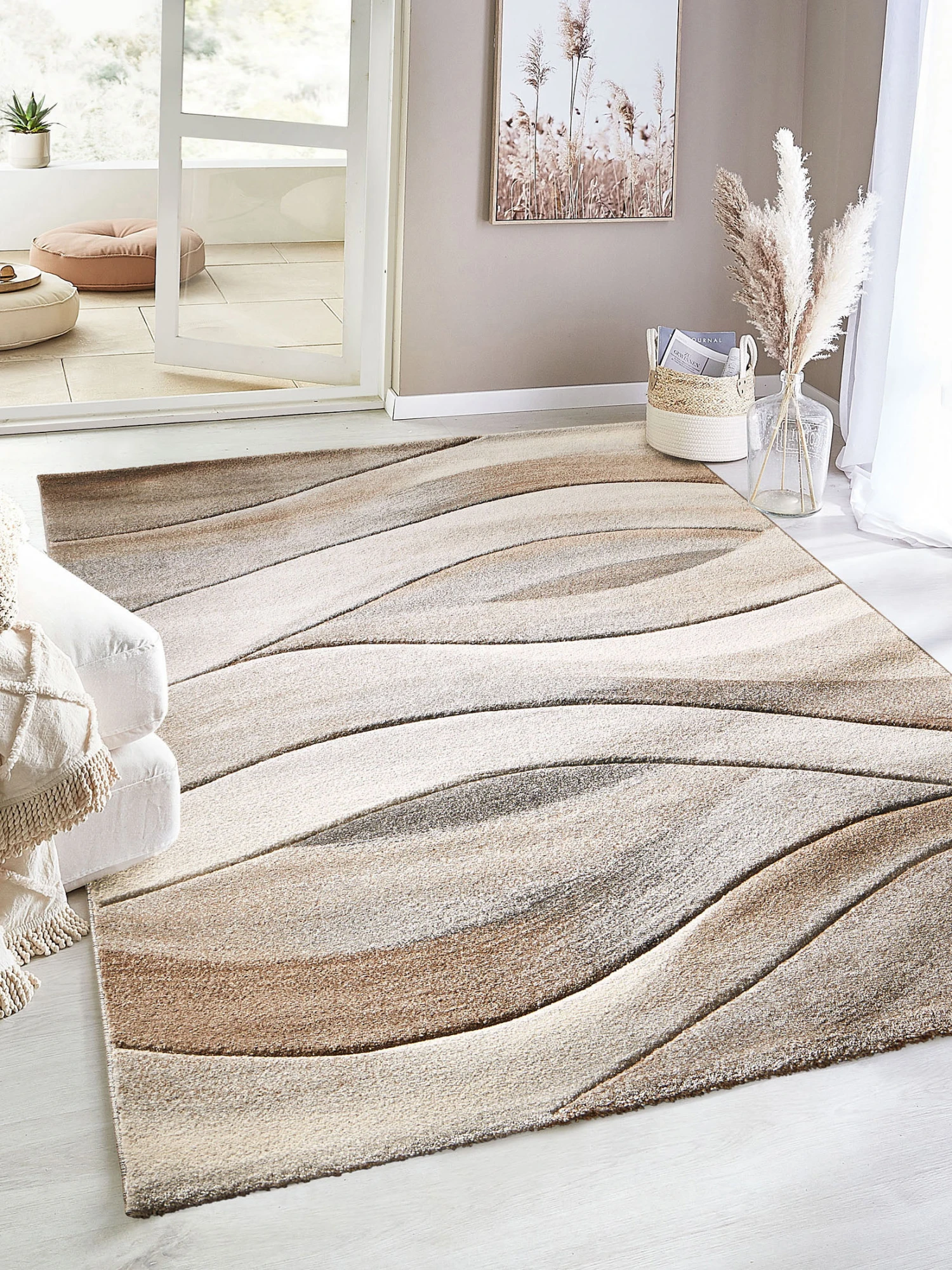 Moderner Teppich, Mandel 4 Moderner Teppich, Mandel - Image 2