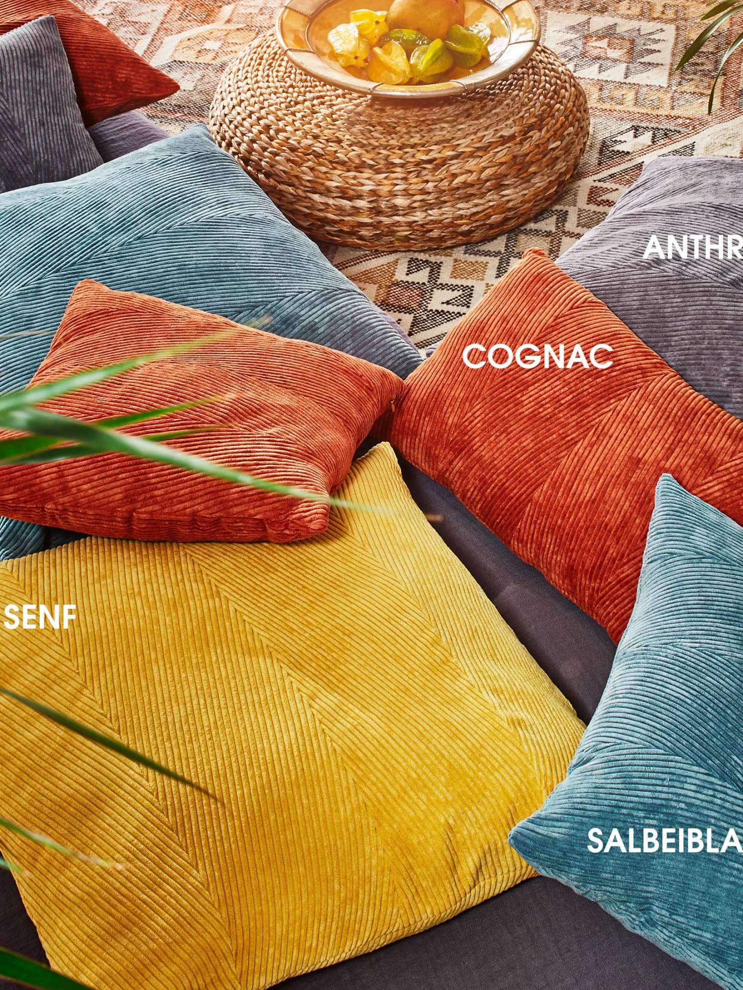 Kissen, Salbeiblau 4 Kissen, Salbeiblau - Image 2