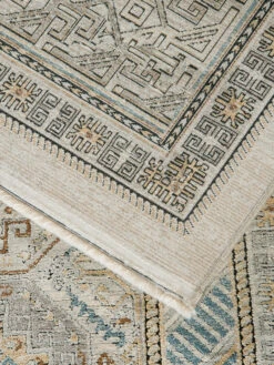 Vintage-Teppich, Blau/Gold -Teppiche Verkaufe Kayseri VintageTeppich Gold BlauGold 200x290 wel