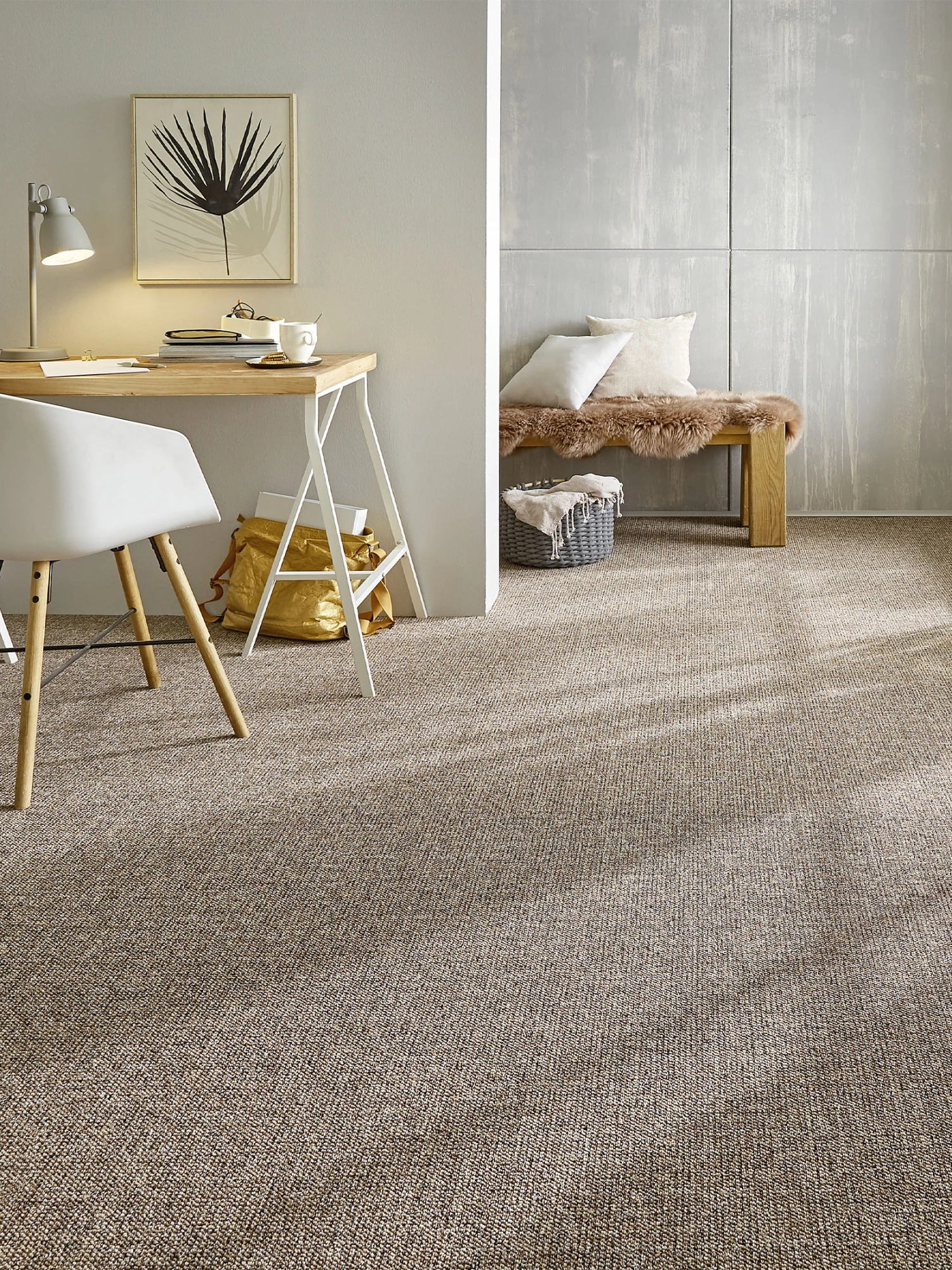 Schlingen-Teppichboden, Tabak 43 3 Schlingen-Teppichboden, Tabak 43