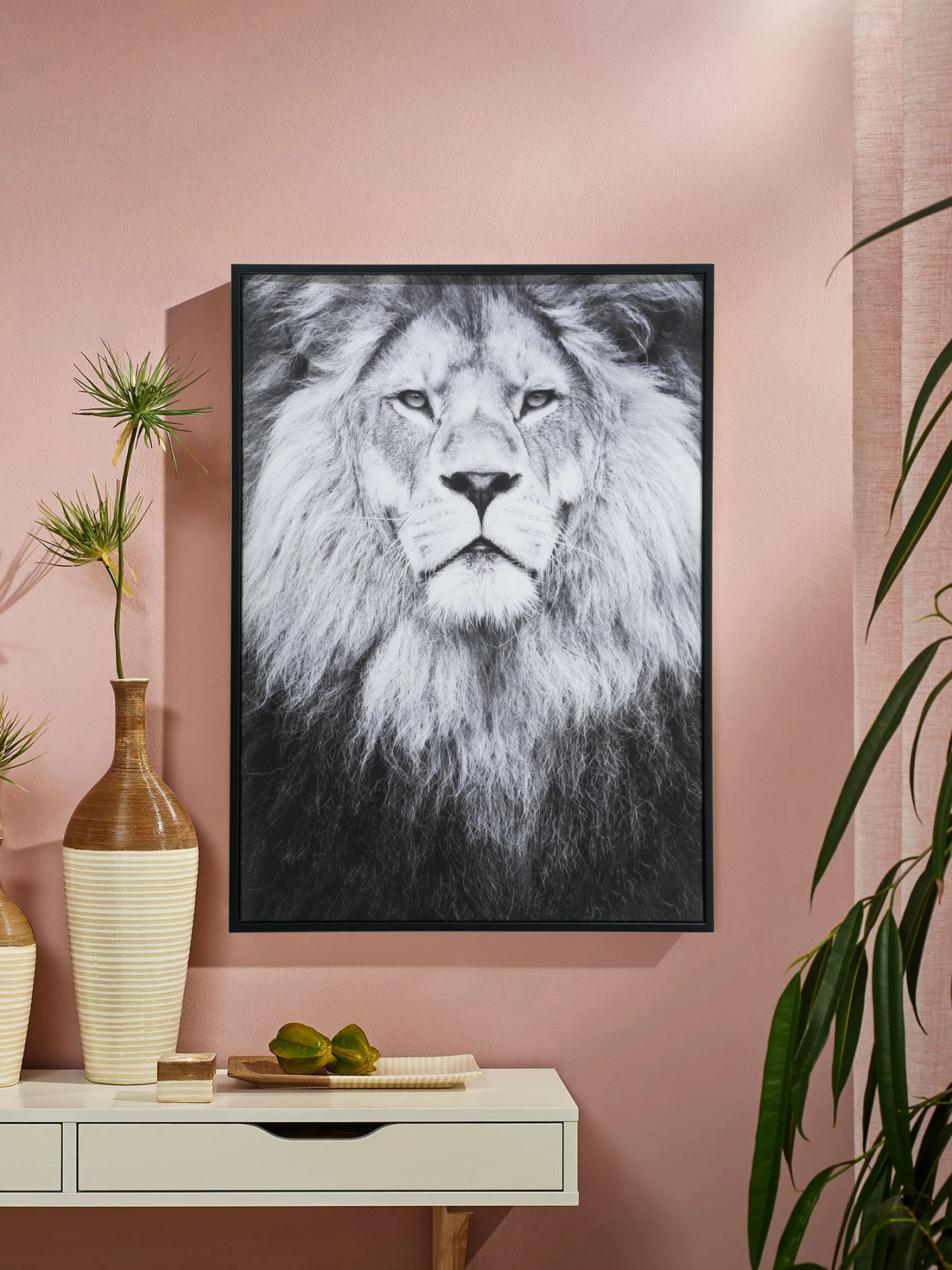 Leinwand-Druck-gerahmt, Schwarz/Grau 3 Leinwand-Druck-gerahmt, Schwarz/Grau