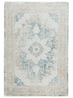 Vintage-Teppich, Bleu 10 Vintage-Teppich, Bleu -Teppiche Verkaufe Kingfield VintageTeppich Blau Bleu 200x290 pla