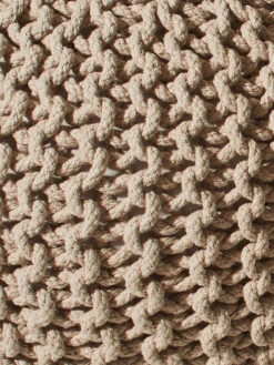 Strick-Pouf, Beige -Teppiche Verkaufe Kiruna Sitzpouf beige lup