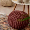 Pouf, Sweet Home Brown -Teppiche Verkaufe Kiruna Sitzpouf braun sweethomebrown rund mil