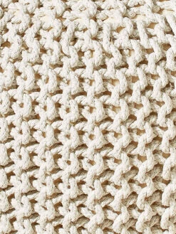 Strick-Pouf, Creme -Teppiche Verkaufe Kiruna Sitzpouf creme lup