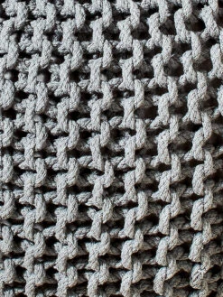 Strick-Pouf, Stahl -Teppiche Verkaufe Kiruna Sitzpouf grau stahl lup