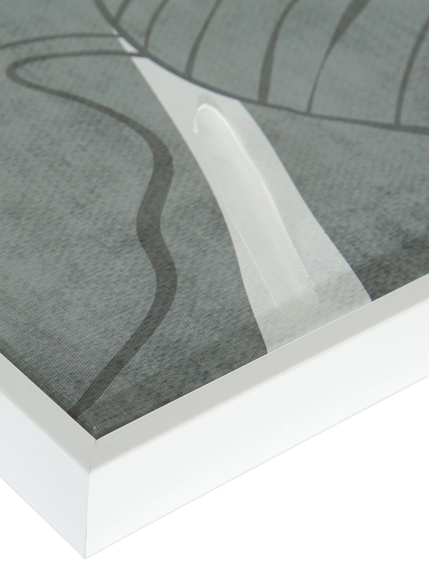 Leinwand-Druck-handbemalt, Graugrün 6 Leinwand-Druck-handbemalt, Graugrün - Image 4