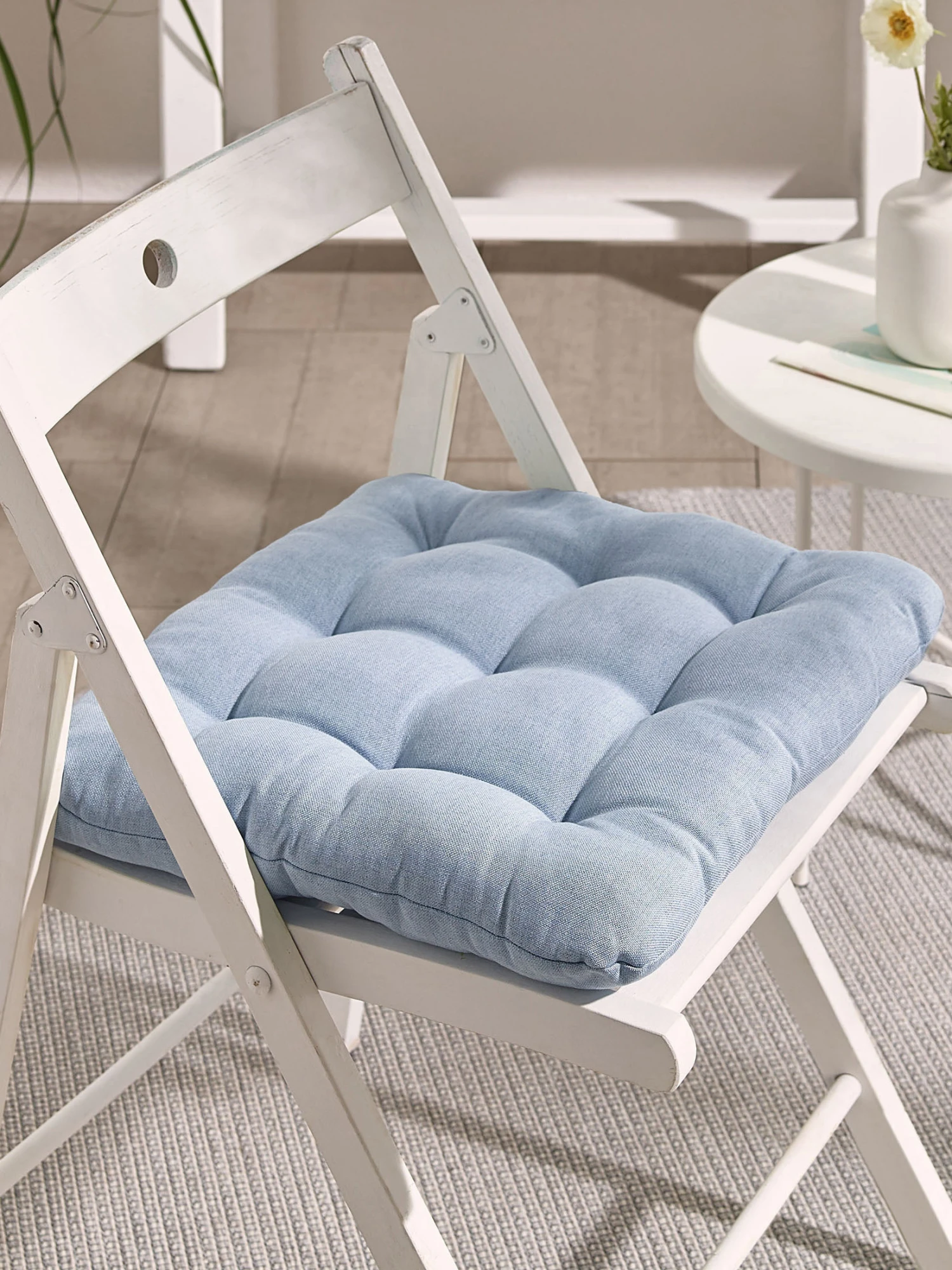 Stuhlkissen, Taubenblau 6 Stuhlkissen, Taubenblau - Image 4